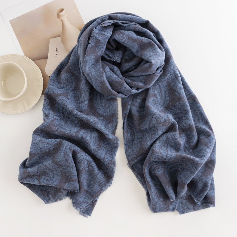 Vintage Cashew Print Cashmere Feel Scarf 6W6NSW287