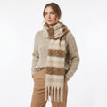 Plush Color Block Scarf - DippedShop Wholesale - #0675