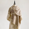Reversible Houndstooth Shawl Scarf - DippedShop Wholesale - #5603