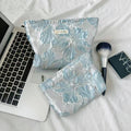 Trendy 3D-Flower Print Travel Toiletry Cosmetic Bag MK2BW6W10BOB397