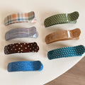 Trendy Polka Dots Plaid Acetate Dcukbill Hair Claw 6W6HCP1254