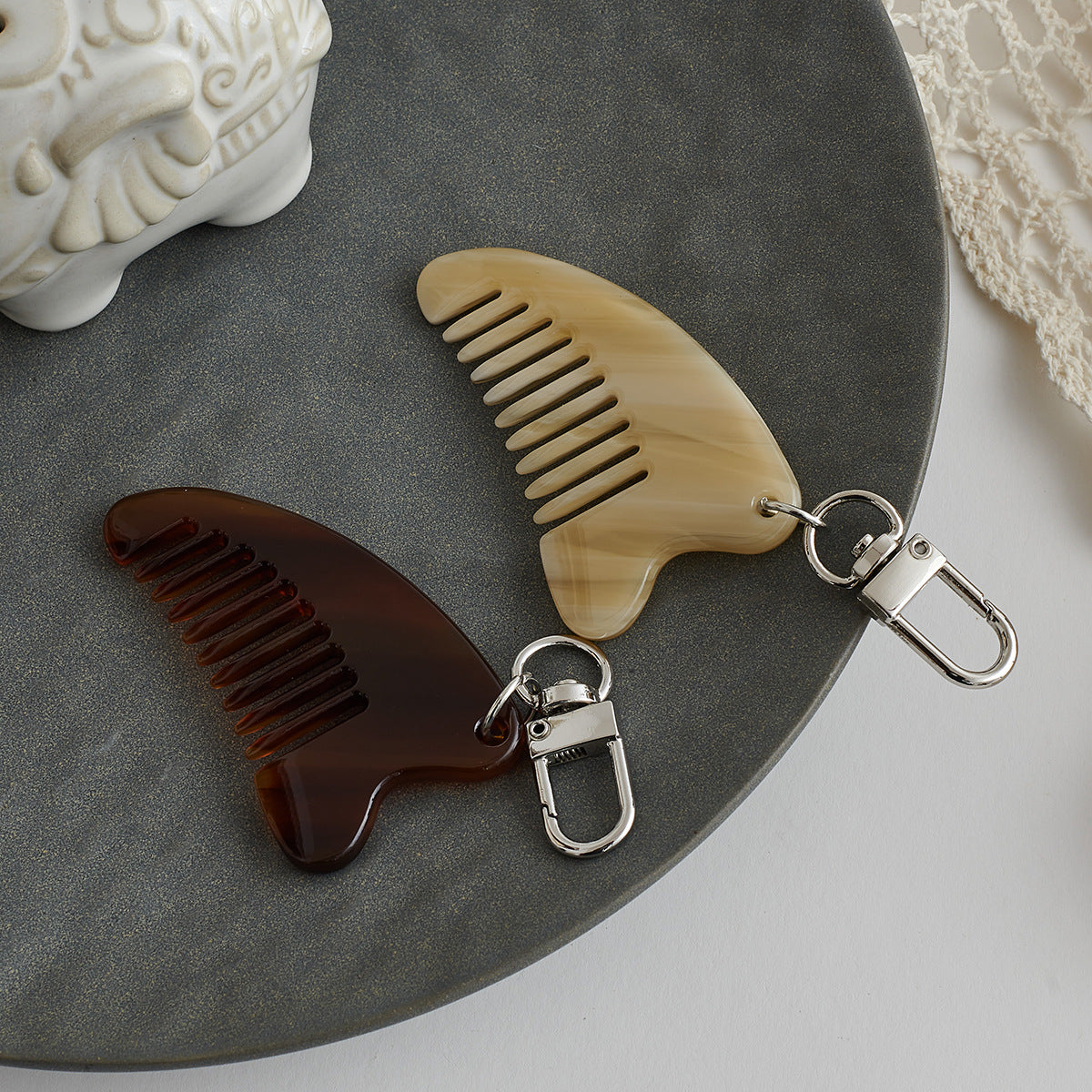 Acetate Pocket Comb Keychain - DippedShop Wholesale - #8179