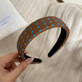 Retro Polka Dots Print Wide Headband MK2PIM6W6HBD74