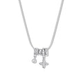 Elegant Gold Plated Rhinestones Clover Pendant Necklace 6W6JNC685