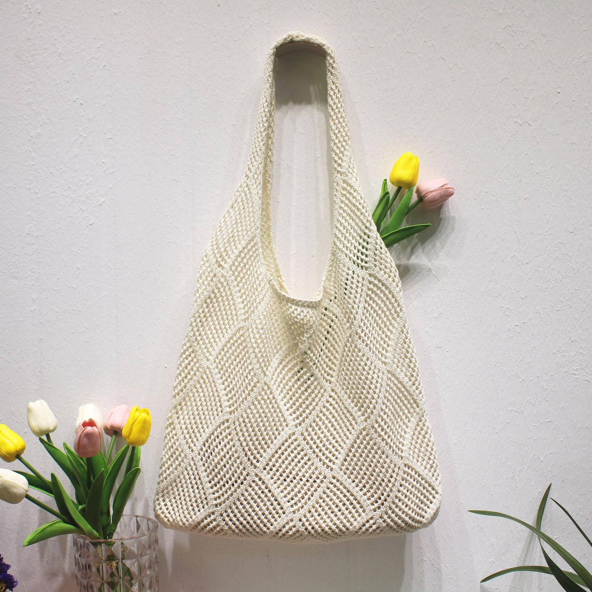 Slouchy Hollow Out Large Capacity Tote Bag 6W10BBG1782