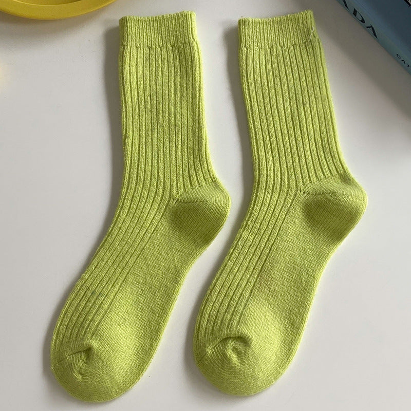 Winter Warm Ribbed Wool-Blend Slouchy Socks 6W8FSO679
