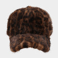 Furry Leopard Print Baseball Cap - DippedShop Wholesale - #5875