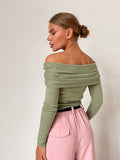 Off Shoulder Knit Top - DippedShop Wholesale - #1283