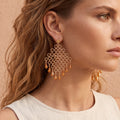 Boho Resin Bead Tassel Earrings - DippedShop Wholesale - #7283