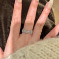 Hollow Floral Rhinestone Ring - DippedShop Wholesale - #4483