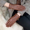 Leather Fleece Lined Gloves - DippedShop Wholesale - #4963