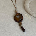 Boho Style Handmade Geometric Beaded Necklace 6W6JNC383L