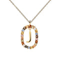 Colorful CZ Letter Pendant - DippedShop Wholesale - #5763