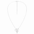Fashion Gold Plated Cross Pendant Pearl Necklace 6W6JNC388L