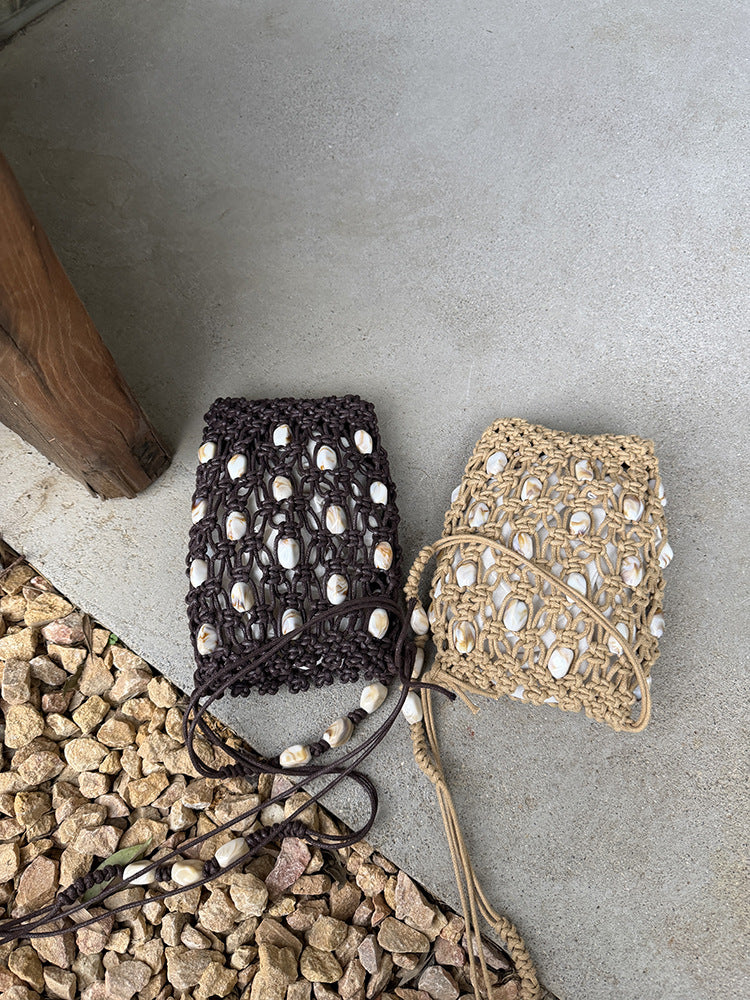 Trendy Hand Made Hollow Beaded Statement Crossbody Bag 8CW6BBG526L
