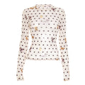 Crew Neck Polka Dot Crop Top - DippedShop Wholesale - #0147