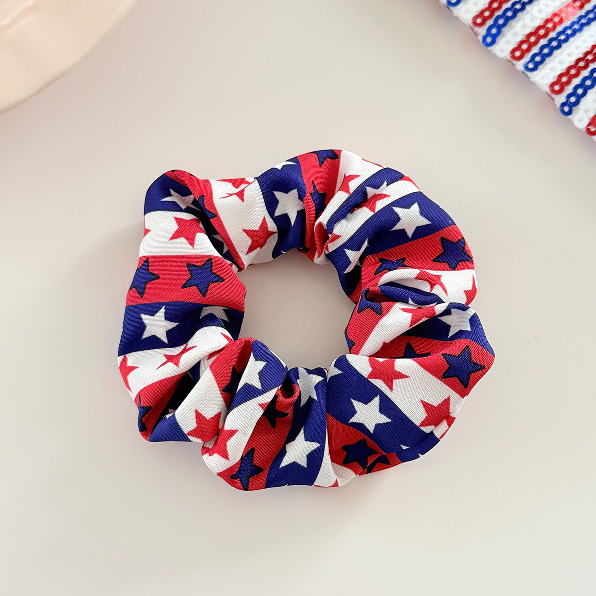 Trendy USA Flag Elastic Hair Tie 8BK6HSR18T