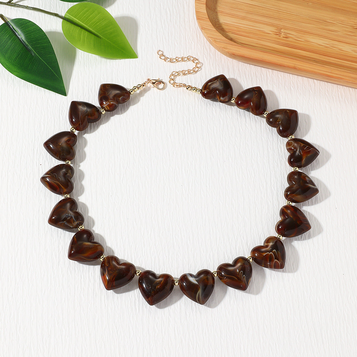 Retro Heart Statement Necklace - DippedShop Wholesale - #1955