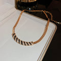 Chic Rhinestone Geometry Shape Choker Necklace 6W6JNC923