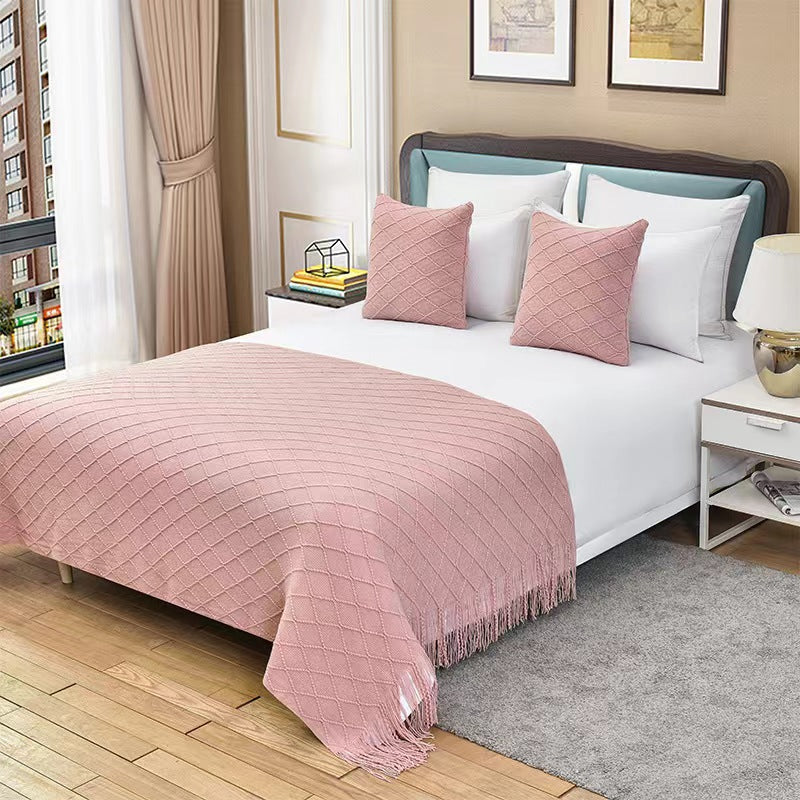 Minimalist Diamond Pattern Blanket - DippedShop Wholesale - #8547
