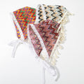 Trendy Colorful Striped Hollow Triangle Headscarf MK2BK6W6HHS17