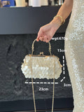 French Style Shell Square Handbag Evening Bag 8BW6BBG416