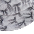 Fuzzy Plush Bow Knot Print Warm Bucket Hat 6W6HAT812