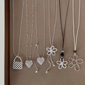 Simple Flower Heart Pendant Chain Necklace 6W6JNC439