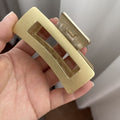 Elegant Gold Pearl Geometric Large Hair Claw MK2MBEP6W6HCP365