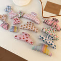 Floral Bow Hair Claw - DippedShop Wholesale - #5315
