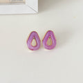 Minimalist Solid Color Hollow Acrylic Stud Earring 6W6JER559