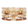 Boho Multi-Layer Seed Bead Bracelet Set 6W6JBR490