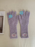 3D Flower Knit Gloves - DippedShop Wholesale - #1875
