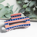 Square Shape Hollow American Flag Hair Clips 8AS6HCP69L
