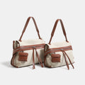 Minimalist Leather Canvas Messenger Shoulder Bag 6W10BBG2353