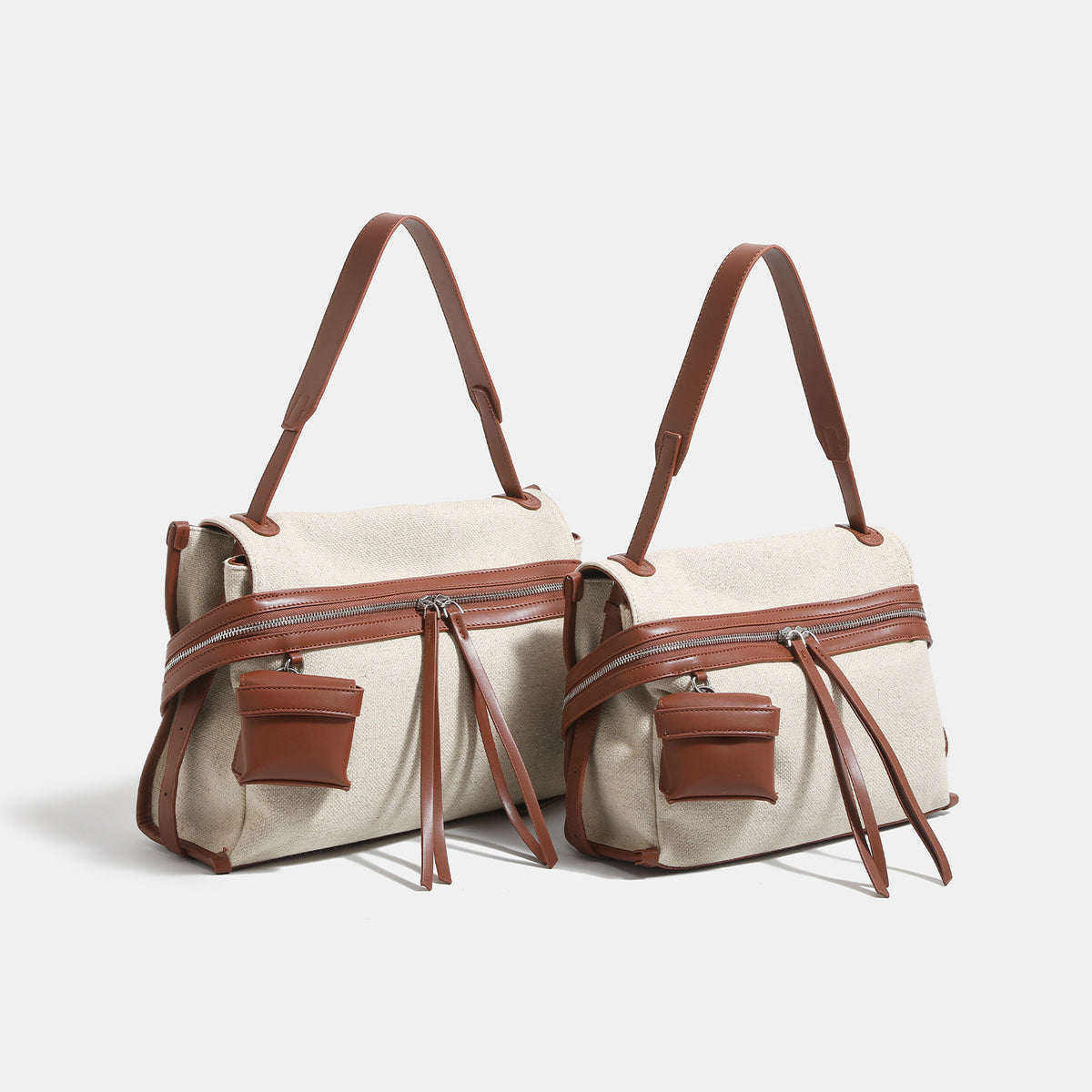 Minimalist Leather Canvas Messenger Shoulder Bag 6W10BBG2353
