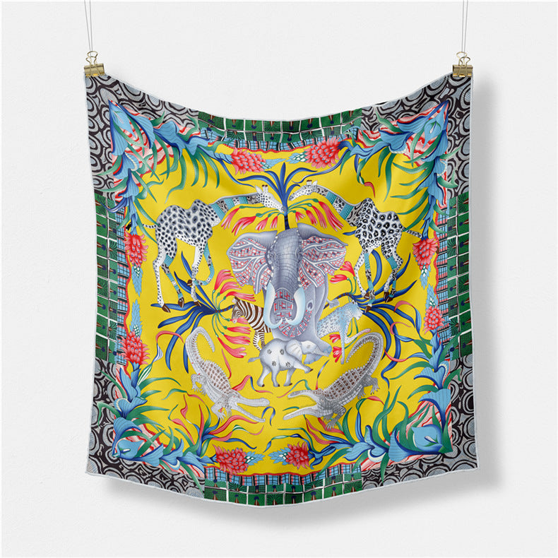 Animal Print Silk Scarf - DippedShop Wholesale - #1939