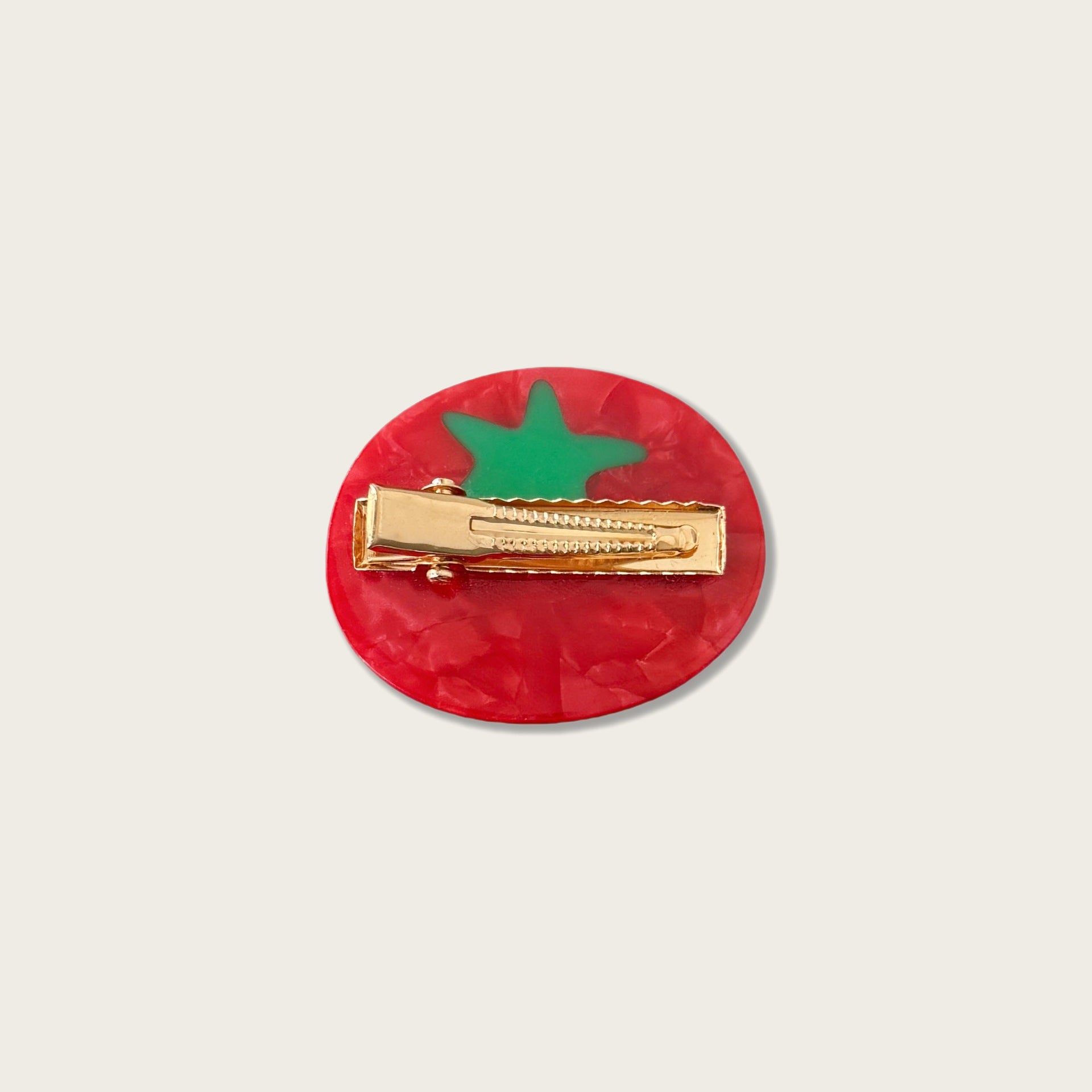 Funny Red Tomato Acetate Hair Clip 8AS6HCP309T