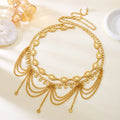 Retro Gold Plated Pearl Tassel Waist Chain 8ZA6JBC103T