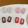 Stylish Hollow Out Rectangle Acrylic Drop Earrings 6W6JER615