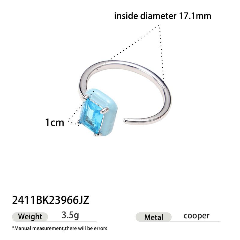 Cubic Zirconia Open Ring - DippedShop Wholesale - #4051