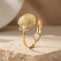 Chunky Gold Plated Shell Pearl - DippedShop Wholesale - #7667