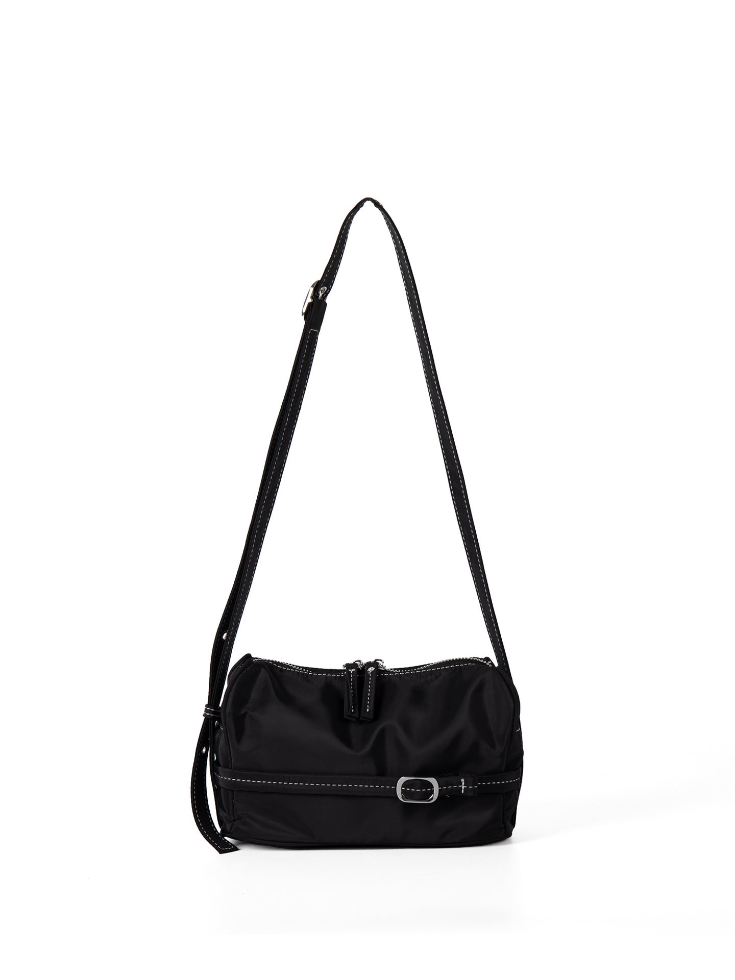 Simple Solid Color Nylon Crossbody Bag 6W10BBG1365