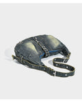 Vintage Splice Washed Denim Studded Underarm Bag 6W10BBG1340