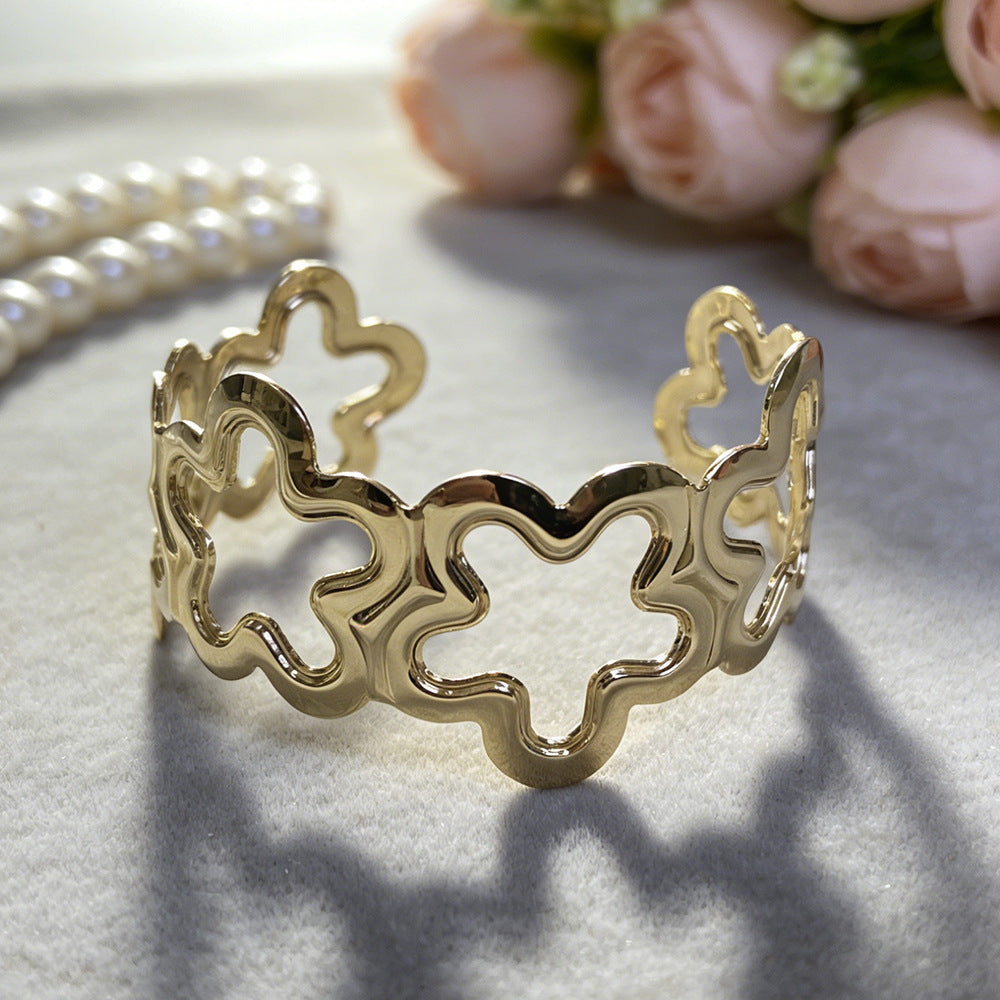 Retro Leopard Print Open Cuff - DippedShop Wholesale - #5075