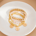 Fashion Multi-Layer Star Beaded Chain Bracelet 6W6JBR474