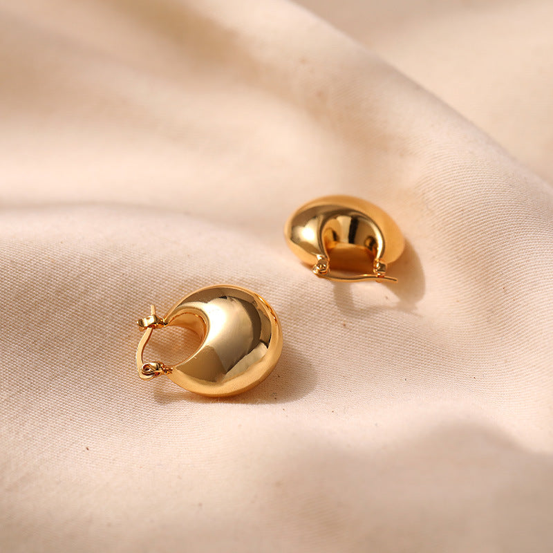 Classic Hellow Metal Ball Vintage Earrings DPJE1223