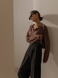 Lapel V-Neck Sweater - DippedShop Wholesale - #1203