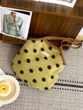 Plush Polka Dot Tote Bag - DippedShop Wholesale - #5859