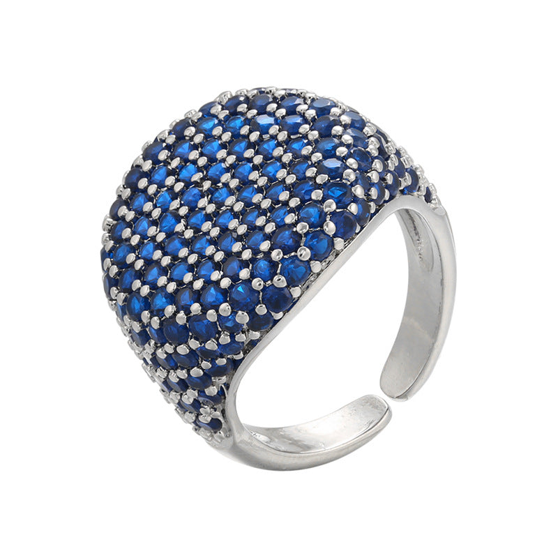 Colorful Sparkly Rhinestone Open Adjustable Ring 6W6JRG295
